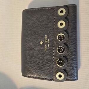 Kate Spade Gray and Gold Leather Wallet